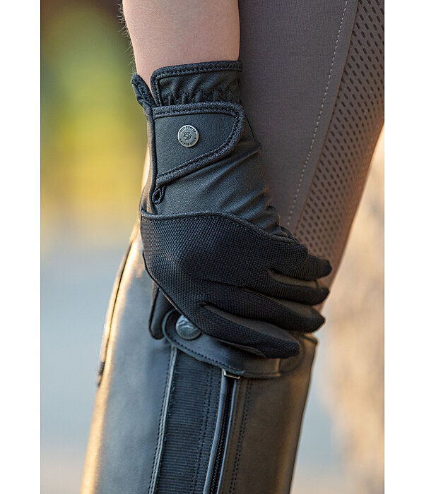 Summer Riding Gloves Piping Mesh Glamour Kramer Equestrian