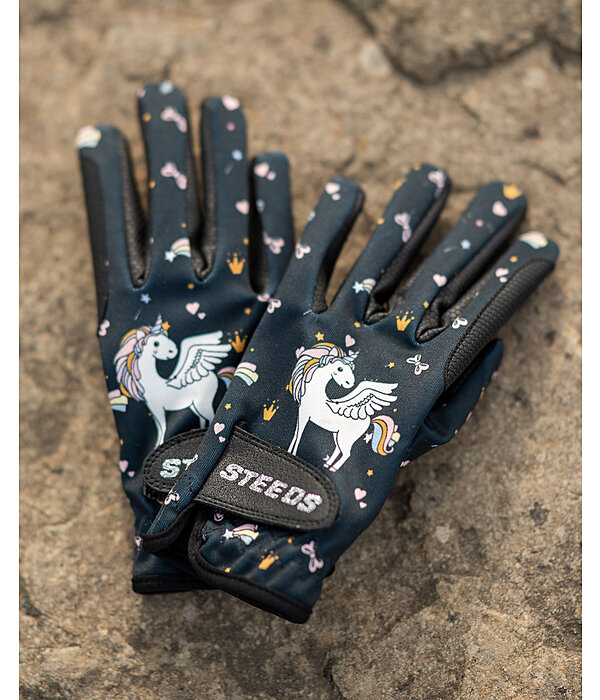 Childrens Winter Riding Gloves Unicorn