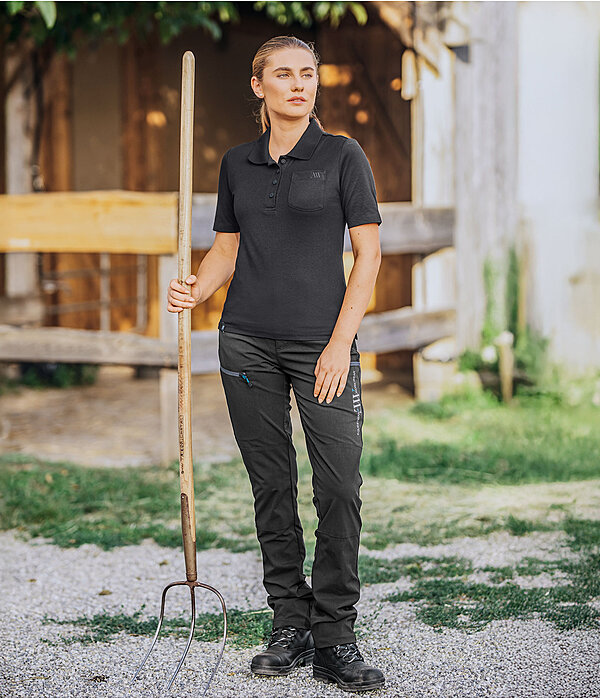 Outfit Cotton Polo Shirt in Black